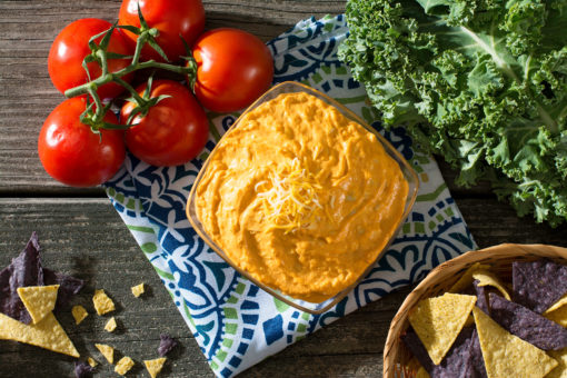 Buffalo-Chicken-Dip---Above-with-Chips---Dips-&-Spreads